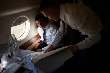 Президент вместе с председателем ХОГА осмотрели с вертолета ход реконструкции дорог Харьковщины