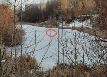 На Северной Салтовке девочка провалилась под лед (ФОТО)