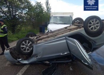 Тройное ДТП с перевертышем: информация полиции (ФОТО)