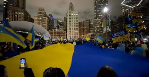 Жители Чикаго выражают поддержку жителям Харькова