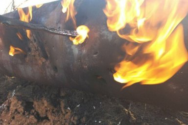 Харьковские газовики дважды подверглись обстрелам во время ремонта газопровода
