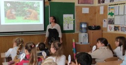 Сотрудники зоопарка провели урок в одной из харьковских школ