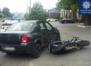 ДТП: столкновение легковушки и мотоцикла