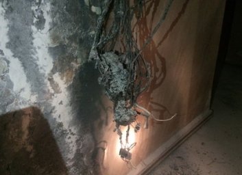 В центре Харькова в здании загорелась проводка (ФОТО)