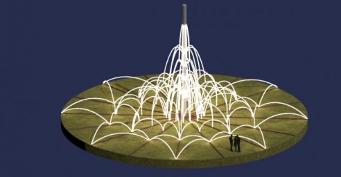 На проспекте Гагарина устанавливают световой фонтан