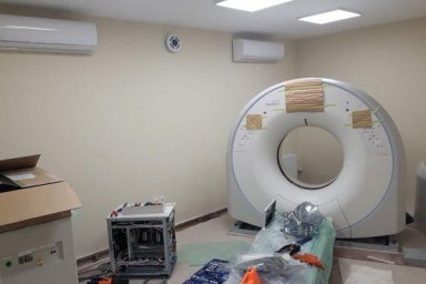 В Мерефянской больнице продолжаются работы по реконструкции приемного отделения