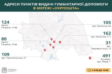 Где получить гуманитарную помощь в Харькове 9 мая