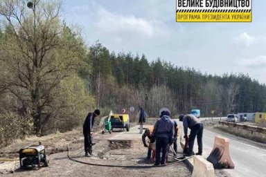 Продолжаются подготовительные работы к ремонту моста на дороге Мерефа-Змиев