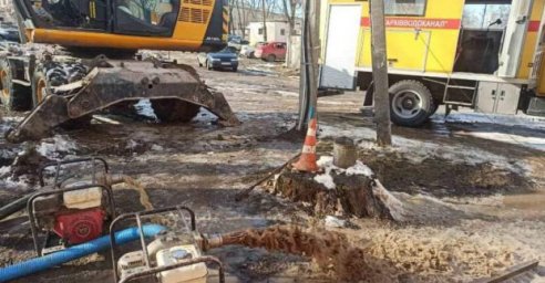 Бригады «Харьковводоканала» восстанавливают поврежденные сети