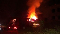 На Клочковской ночной пожар: горел строительный вагон