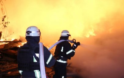 В Харькове из-за обстрела произошел масштабный пожар в ресторане