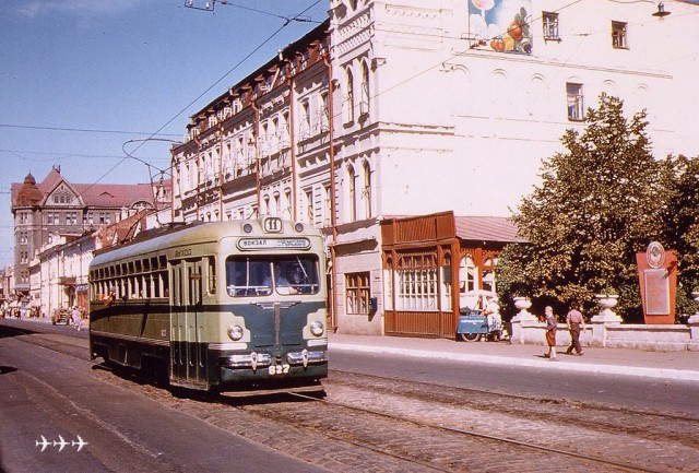 Харьков в 1959 г. Трамвай на Свердлова (сейчас - Полтавский Шлях)